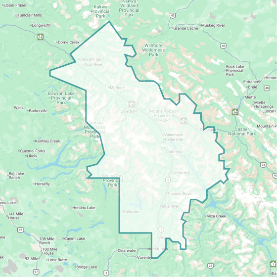 Robson service area map